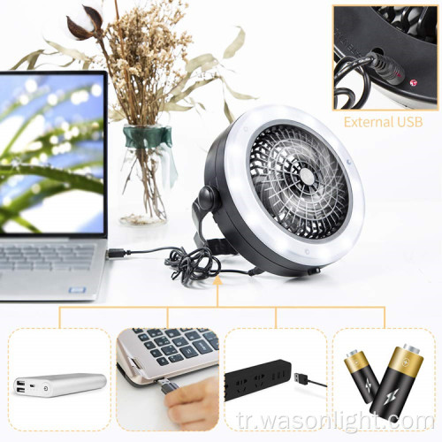 AAA Pil Kumandalı USB Tavan Fanı Kamp Işık